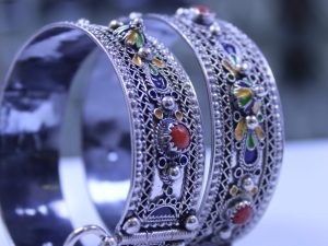 Bracelets en argent émaillées