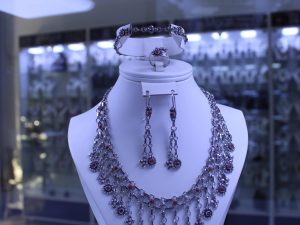 Parures en argent, corail